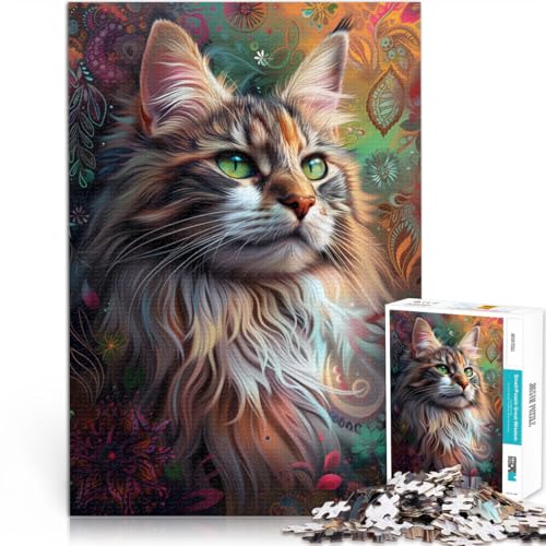Puzzle für Erwachsene 1000 Teile Porträt Einer schönen Katze Spielspielzeug 26 x 38 cm ganze Familie Puzzle für Erwachsene 1000 Teile Porträt Einer schönen Katze Spielspielzeug 26 x 38 cm ganze Familie von DLBHSG