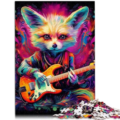 Puzzle für Erwachsene 1000 Teile Psychedelic Fox Spielzeug Lernspiele Stressabbau 50x75cm Stressabbau Schwierige Herausforderung von DLBHSG