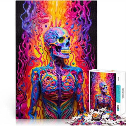 Puzzle für Erwachsene 1000 Teile Psychedelic Skull Relax Games 50x75cm ganze Familie ab 14 Jahren von DLBHSG