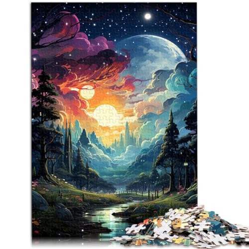 Puzzle für Erwachsene 1000 Teile Psychedelic Sky Spielzeug Lernspiele Stressabbau 50x75cm Fördern Sie die Liebe zwischen Paaren von DLBHSG