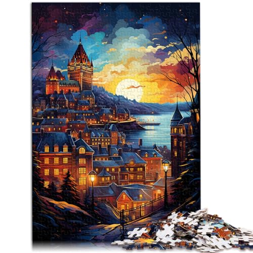 Puzzle für Erwachsene 1000 Teile Quizspiel zum Thema Altes Quebec 50 x 75 cm Herausforderung für die Gehirnintelligenz süchtig machendes Spielzeug für Kinder ab 14 Jahren von DLBHSG