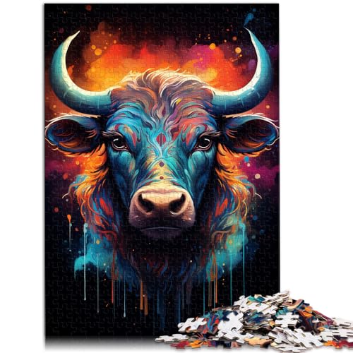 Puzzle für Erwachsene 1000 Teile Regenbogenkuh Familienaktivitätspuzzle 50x75cm Lernspiel für Geburtstag Weihnachten von DLBHSG