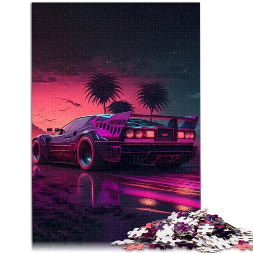 Puzzle für Erwachsene 1000 Teile Retro-Wellenauto Buntes Lernpuzzle 50x75cm ganze Familie von DLBHSG