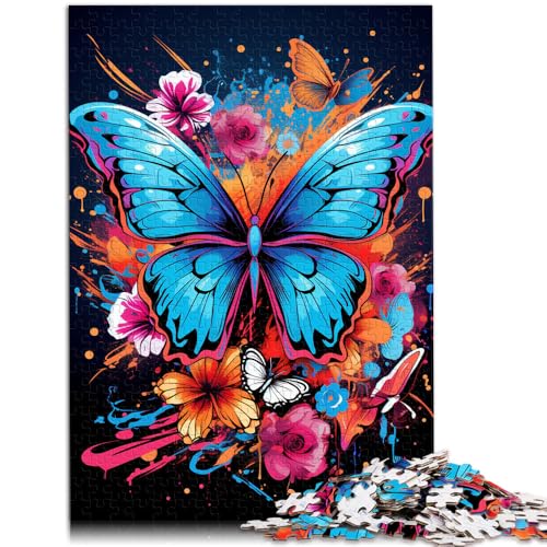Puzzle für Erwachsene 1000 Teile Schmetterling Spielzeug Lernspiele Stressabbau 26x38cm Geeignet für die Schreibtischdekoration von DLBHSG