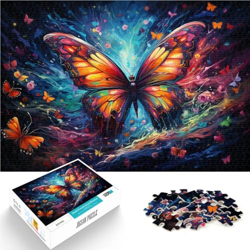 Puzzle für Erwachsene 1000 Teile Schmetterlings-Quizspiel 50 x 75 cm anspruchsvoll zu vervollständigen Aber unterhaltsam und humorvoll für Kinder ab 14 Jahren von DLBHSG