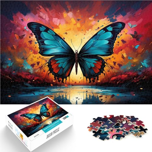 Puzzle für Erwachsene 1000 Teile Schmetterlingskunst anspruchsvolles Spiel 50 x 75 cm anspruchsvolles Spiel und Familienspiel für Teenager ab 14 Jahren von DLBHSG