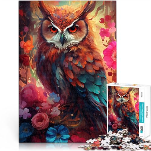 Puzzle für Erwachsene 1000 Teile Schöne Eule Anspruchsvolles Spiel Puzzles 50x75cm Angebot als Geschenk für die ganze Familie von DLBHSG