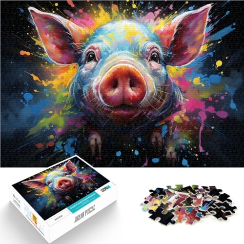 Puzzle für Erwachsene 1000 Teile Schweinemalerei Lernpuzzle 50 x 75 cm Fördert die Liebe zwischen Paaren von DLBHSG