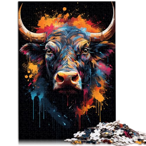 Puzzle für Erwachsene 1000 Teile Seelentier-Kuh Spiele Spielzeug Geschenk 50 x 75 cm anspruchsvolles Spiel und Familienspiel für Teenager ab 14 Jahren von DLBHSG