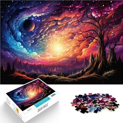 Puzzle für Erwachsene 1000 Teile Seltsame farbenfrohe Landschaft Quizspiel 50 x 75 cm anspruchsvolles Spiel und Familienspiel für Teenager ab 14 Jahren von DLBHSG
