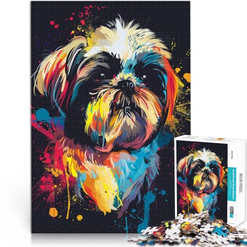 Puzzle für Erwachsene 1000 Teile Shih Tzu Neon schwierig und herausfordernd 50 x 75 cm Lernspiel für Geburtstag Weihnachten für Teenager ab 14 Jahren Puzzle für Erwachsene 1000 Teile Shih Tzu Neon schwierig und herausfordernd 50 x 75 cm Lernspiel für Geburtstag Weihnachten für Teenager ab 14 Jahren von DLBHSG