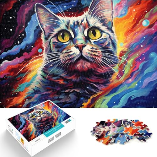 Puzzle für Erwachsene 1000 Teile Siamkatze pädagogisches Spielzeug zum Stressabbau 26 x 38 cm Geschenke für Freunde und Familie von DLBHSG