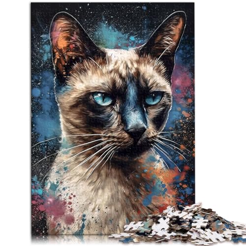 Puzzle für Erwachsene 1000 Teile Siamkatzenmalerei Spielzeug Lernspiele Stressabbau 50x75cm Herausforderndes Spiel und Familienspiel Puzzle für Erwachsene 1000 Teile Siamkatzenmalerei Spielzeug Lernspiele Stressabbau 50x75cm Herausforderndes Spiel und Familienspiel von DLBHSG