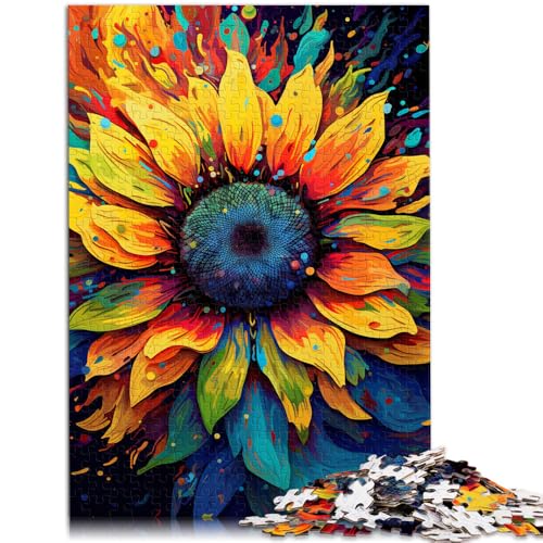 Puzzle für Erwachsene 1000 Teile Sonnenblumen Lernspielzeug Familienspiele 26x38cm Lernspiel für Geburtstag Weihnachten von DLBHSG