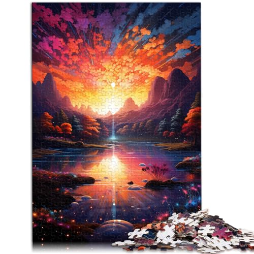 Puzzle für Erwachsene 1000 Teile Sonnenuntergang Familienaktivitätspuzzle 26 x 38 cm Lernspiel für Geburtstag Weihnachten für Kinder ab 14 Jahren von DLBHSG