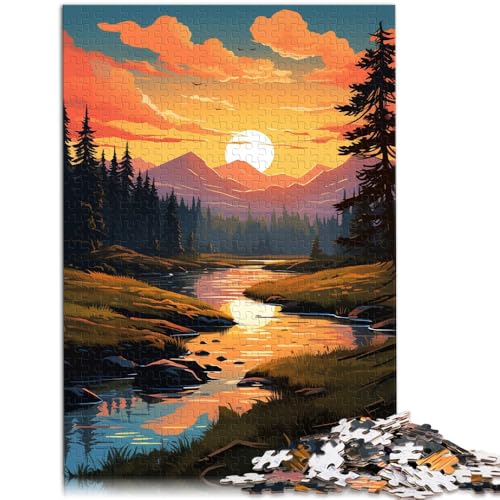 Puzzle für Erwachsene 1000 Teile Sonnenuntergang am See Lernspiele für Zuhause DIY-Spielzeug 50 x 75 cm ganze Familie Puzzle für Erwachsene 1000 Teile Sonnenuntergang am See Lernspiele für Zuhause DIY-Spielzeug 50 x 75 cm ganze Familie von DLBHSG