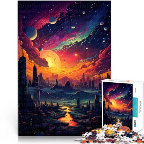 Puzzle für Erwachsene 1000 Teile Sonnenuntergang in der Stadt Lernspielzeug Familienspiele 50 x 75 cm einzigartige Heimdekoration und Geschenke von DLBHSG