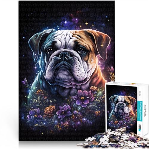 Puzzle für Erwachsene 1000 Teile Space Bulldog Spielzeug Lernspiele Stressabbau 26x38cm Künstlersammlung Bildende Kunst von DLBHSG