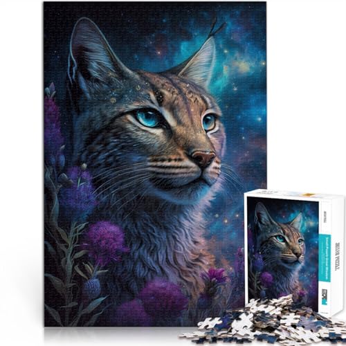 Puzzle für Erwachsene 1000 Teile Space Lynx Spielzeug Lernspiele Stressabbau 50x75cm Geburtstagsgeschenk Geschenke Wandkunst von DLBHSG