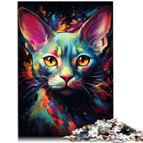 Puzzle für Erwachsene 1000 Teile Sphinx psychedelisches Spielzeug Lernspiele Stressabbau 50 x 75 cm mit passendem Poster und Quizblatt von DLBHSG