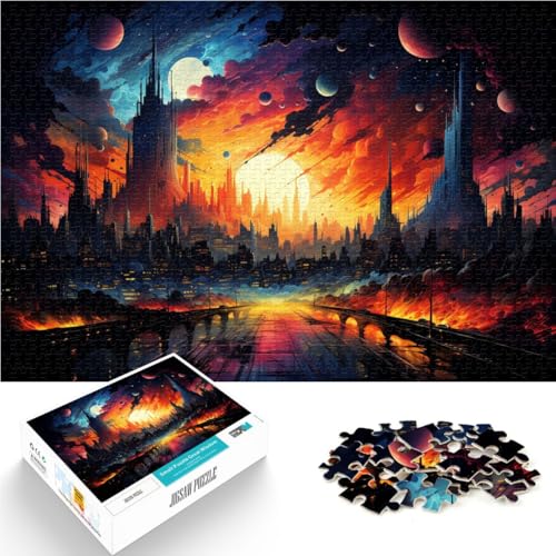 Puzzle für Erwachsene 1000 Teile Stadt Handgeschwindigkeitswettbewerb 50x75cm Stressabbau Schwierige Herausforderung für Teenager ab 14 Jahren von DLBHSG