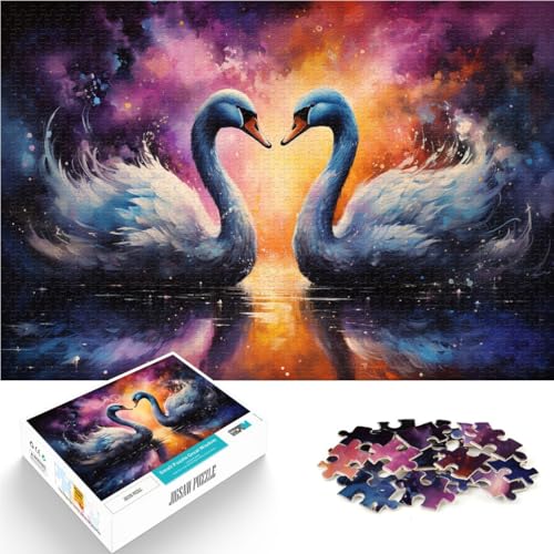 Puzzle für Erwachsene 1000 Teile Sternenhimmel Schwan pädagogische Herausforderung 50 x 75 cm stärkt die Liebe zwischen Paaren für Teenager ab 14 Jahren von DLBHSG