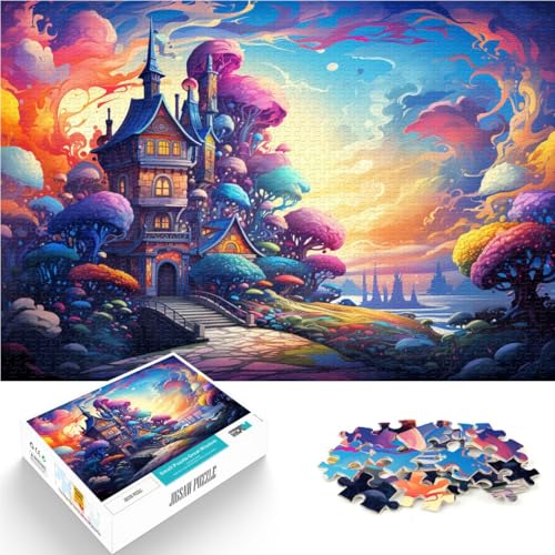 Puzzle für Erwachsene 1000 Teile Süßigkeitenschloss anspruchsvolles Spiel Geschenke 50 x 75 cm Lernspiel für Geburtstag Weihnachten von DLBHSG