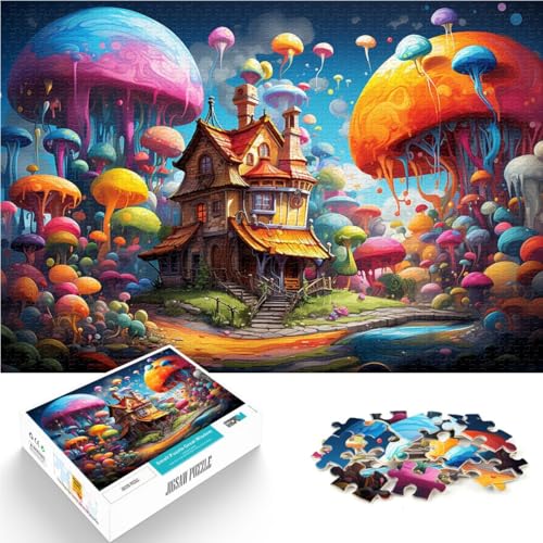 Puzzle für Erwachsene 1000 Teile Süßigkeitenschloss lustiges Familienpuzzle 50 x 75 cm Wanddekoration einzigartige Geburtstags 14-Jährige von DLBHSG