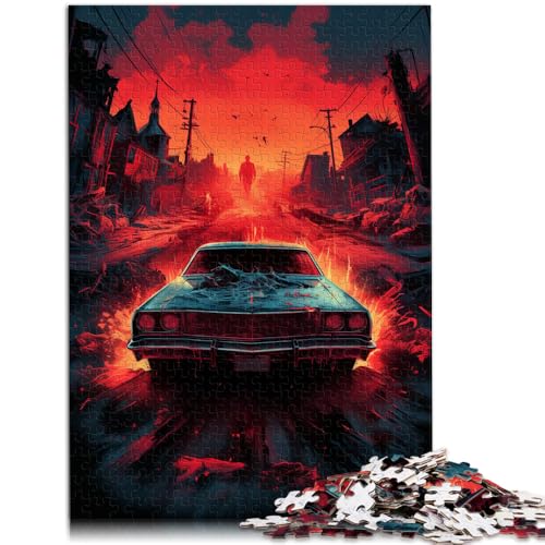 Puzzle für Erwachsene 1000 Teile Supernatural-Auto anspruchsvolles Spiel 26 x 38 cm Lernspiel für Geburtstag Weihnachten für Teenager ab 14 Jahren von DLBHSG