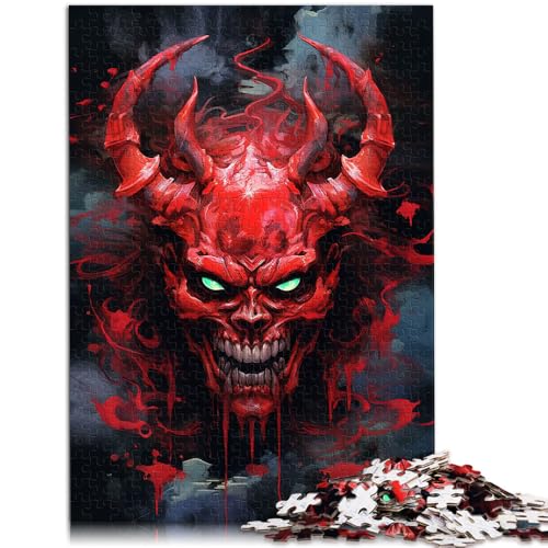 Puzzle für Erwachsene 1000 Teile Teufels-Dämonengesicht Familienunterhaltungsspielzeug 50 x 75 cm anspruchsvolles Spiel und Familienspiel von DLBHSG