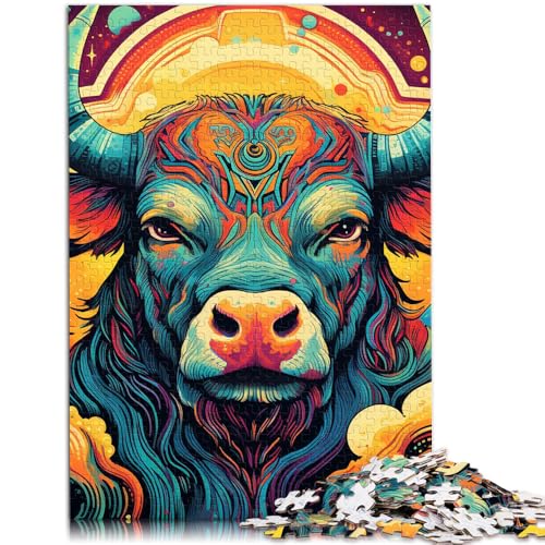 Puzzle für Erwachsene 1000 Teile Tier-Büffel Lernspiele Heimdekoration Puzzle 50 x 75 cm fördert die Liebe zwischen Paaren Puzzle für Erwachsene 1000 Teile Tier-Büffel Lernspiele Heimdekoration Puzzle 50 x 75 cm fördert die Liebe zwischen Paaren von DLBHSG