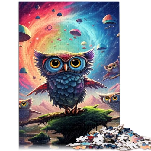 Puzzle für Erwachsene 1000 Teile Tier-Eule Spielzeug Lernspiele Stressabbau 26 x 38 cm Lernspiel für Geburtstag Weihnachten von DLBHSG