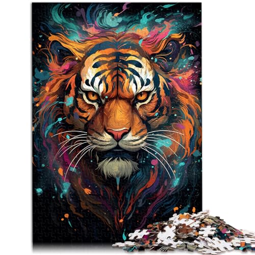 Puzzle für Erwachsene 1000 Teile Tier-Tiger-Puzzle – anspruchsvolles Spiel 50 x 75 cm anspruchsvolles Spiel und Familienspiel von DLBHSG