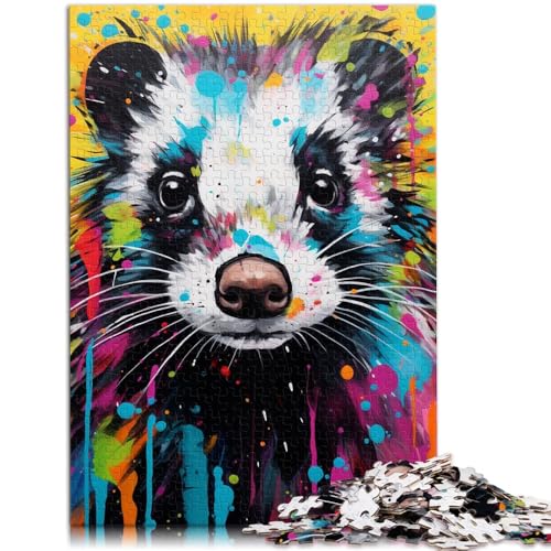 Puzzle für Erwachsene 1000 Teile Tiere Honigdachs Anspruchsvolles Spiel Puzzles 26x38cm Künstlersammlung Bildende Kunst von DLBHSG