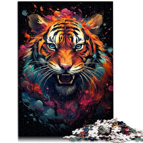 Puzzle für Erwachsene 1000 Teile Tiger anspruchsvolles Spiel Geschenke 26 x 38 cm Lernspiel zum Geburtstag Weihnachten für Teenager ab 14 Jahren von DLBHSG