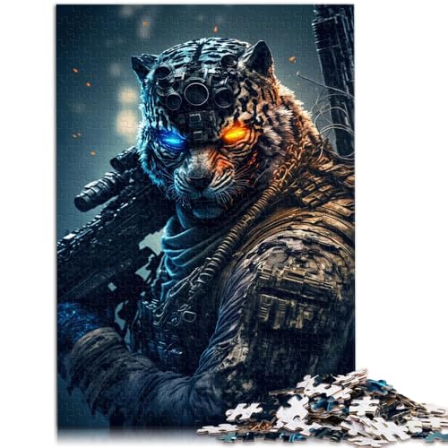 Puzzle für Erwachsene 1000 Teile Tigertruppen-Puzzle – anspruchsvolles Spiel 50 x 75 cm zum Stressabbau schwierige Herausforderung von DLBHSG
