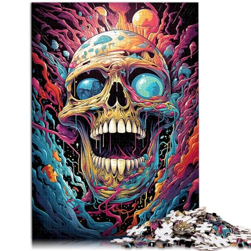 Puzzle für Erwachsene 1000 Teile Totenkopf DIY Puzzle Spielzeug 26x38cm Helfen Sie dem Gehirn süchtig machendes Spielzeug zu trainieren und Geduld zu fördern von DLBHSG