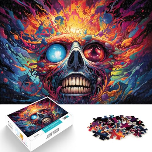 Puzzle für Erwachsene 1000 Teile Totenkopf-Denkspiel 50 x 75 cm. Fördert die Liebe zwischen Paaren für Teenager ab 14 Jahren von DLBHSG