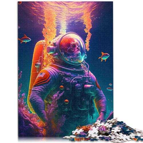 Puzzle für Erwachsene 1000 Teile Totenkopf-Taucher-Technicolor Denkspiel 26 x 38 cm Lernspiel für Geburtstag Weihnachten von DLBHSG