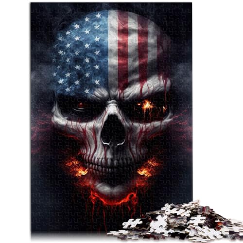 Puzzle für Erwachsene 1000 Teile Totenkopf mit amerikanischer Flagge Spiele Spielzeug Geschenk 50 x 75 cm anspruchsvolles Spiel und Familienspiel für Kinder ab 14 Jahren Puzzle für Erwachsene 1000 Teile Totenkopf mit amerikanischer Flagge Spiele Spielzeug Geschenk 50 x 75 cm anspruchsvolles Spiel und Familienspiel für Kinder ab 14 Jahren von DLBHSG