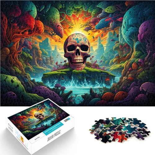 Puzzle für Erwachsene 1000 Teile Totenkopfmalerei Lernspielzeug Familienspiele 50 x 75 cm anspruchsvolles Spiel und Familienspiel von DLBHSG
