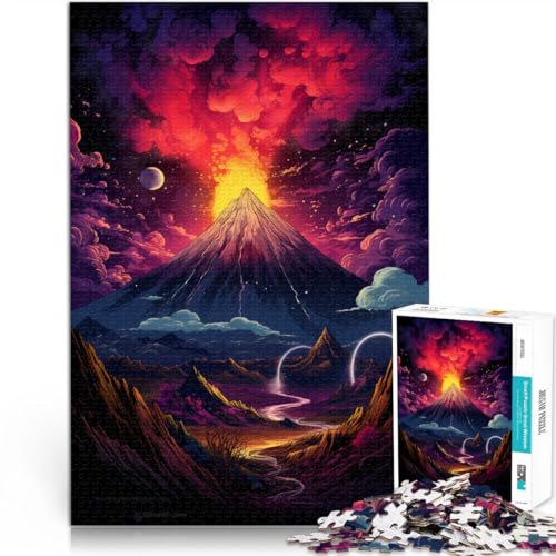Puzzle für Erwachsene 1000 Teile Vulkan-Spiele Spielzeug Geschenk 50 x 75 cm mit vollständig ineinander greifenden zufällig geformten Teilen für 14-Jährige Puzzle für Erwachsene 1000 Teile Vulkan-Spiele Spielzeug Geschenk 50 x 75 cm mit vollständig ineinander greifenden zufällig geformten Teilen für 14-Jährige von DLBHSG