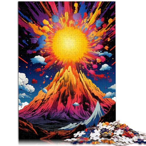Puzzle für Erwachsene 1000 Teile Vulkanausbruch pädagogisches Spielzeug zum Stressabbau Puzzle 50 x 75 cm Künstlersammlung Bildende Kunst von DLBHSG
