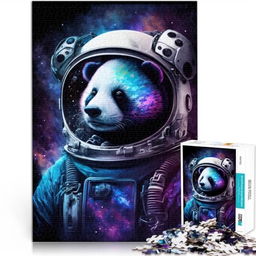 Puzzle für Erwachsene 1000 Teile Weltraum-Astronauten-Panda Denkspiel 50 x 75 cm anspruchsvolles Spiel und Familienspiel für Kinder ab 14 Jahren von DLBHSG