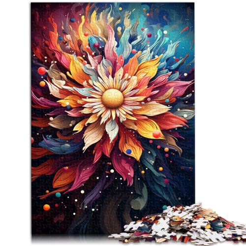 Puzzle für Erwachsene 1000 Teile Weltraumblumen Familienunterhaltungsspielzeug 26x38cm Lernspiel für Geburtstag Weihnachten von DLBHSG