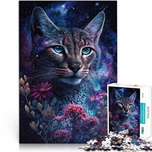 Puzzle für Erwachsene 1000 Teile Weltraumluchs Lernspielzeug 26 x 38 cm geeignet als Schreibtischdekoration für Teenager ab 14 Jahren von DLBHSG