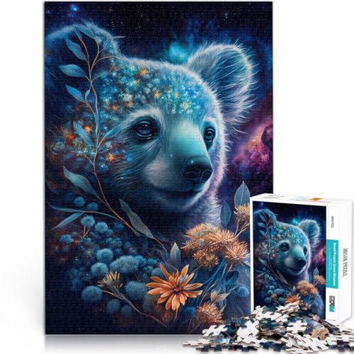 Puzzle für Erwachsene 1000 Teile Weltraumtier Koala Spielzeug Lernspiele Stressabbau 50 x 75 cm geeignet als Schreibtischdekoration von DLBHSG