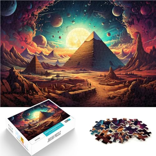 Puzzle für Erwachsene 1000 Teile Weltraumwüste ägyptische Pyramiden Spielspielzeug 50 x 75 cm anspruchsvolles Spiel und Familienspiel von DLBHSG