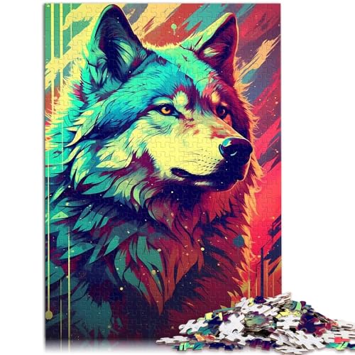 Puzzle für Erwachsene 1000 Teile Wolf Cooles Lernpuzzle 50 x 75 cm geeignet als Schreibtischdekoration von DLBHSG