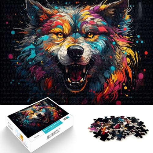 Puzzle für Erwachsene 1000 Teile Wolf Denkspiel 26 x 38 cm jedes Teil ist einzigartig – anspruchsvolles Familienspiel für Teenager ab 14 Jahren von DLBHSG